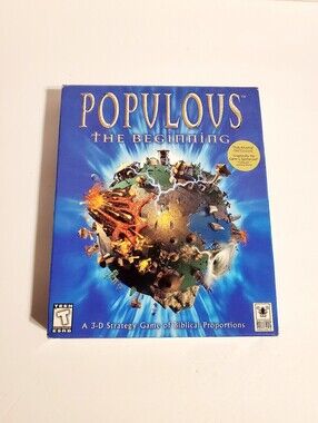 Original PC Big Box Version of Populous The Beginning a Landmark Real-Time